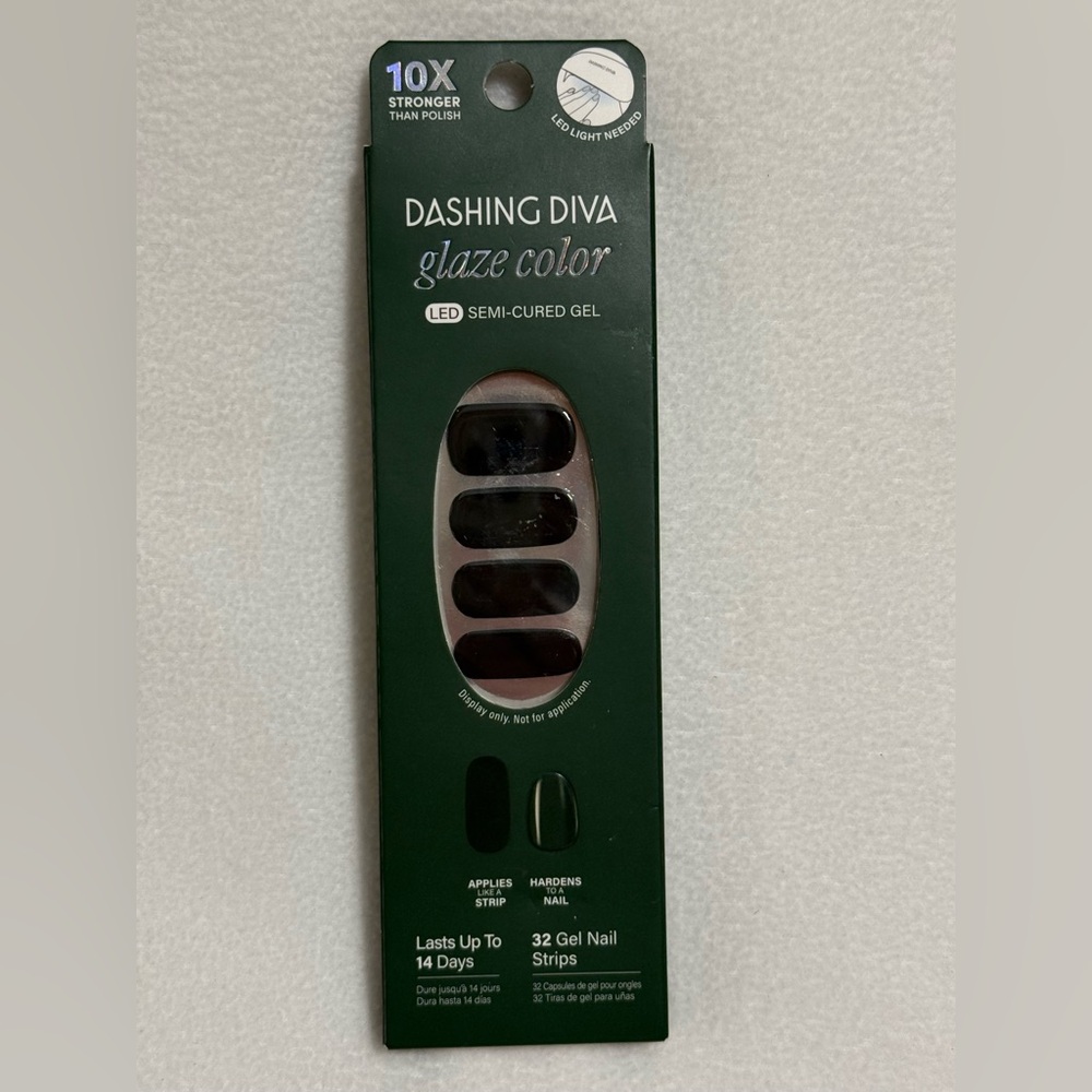 Dashing Diva Black Glaze Color LED Semi-Cured Gel